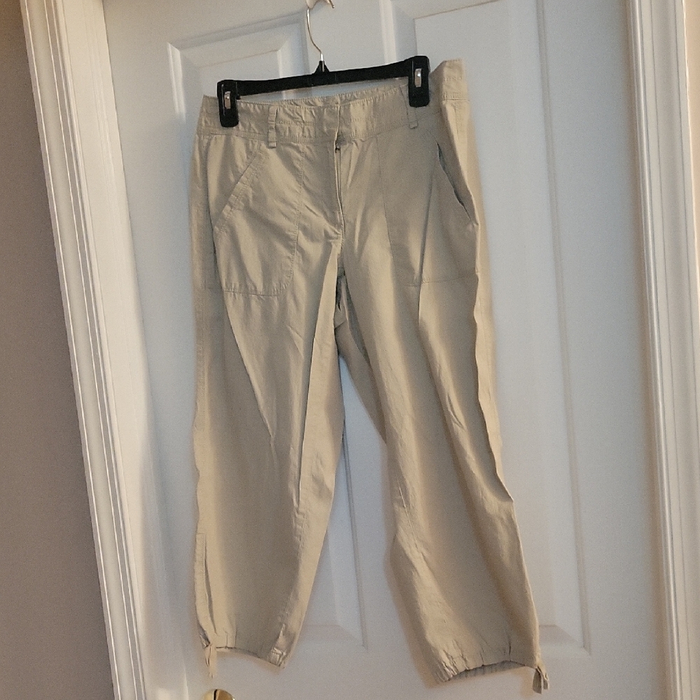 Loft Tan Cropped Casual Pants 6
